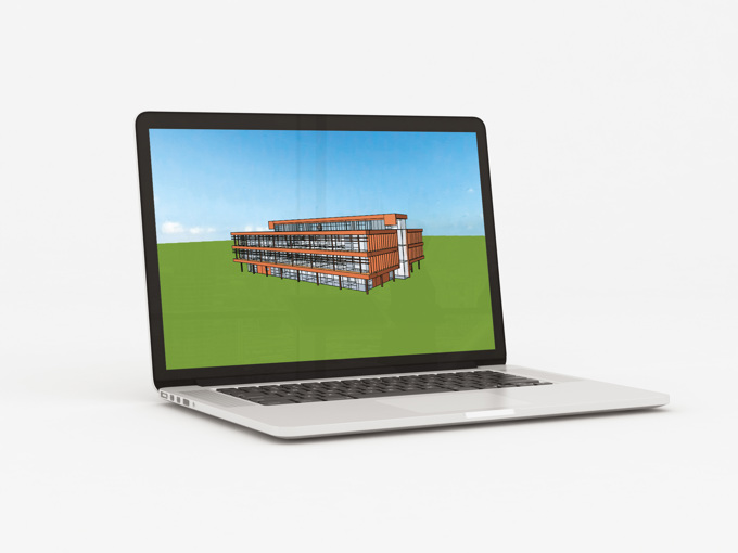 Maquette IESVE sur ordinateur portable