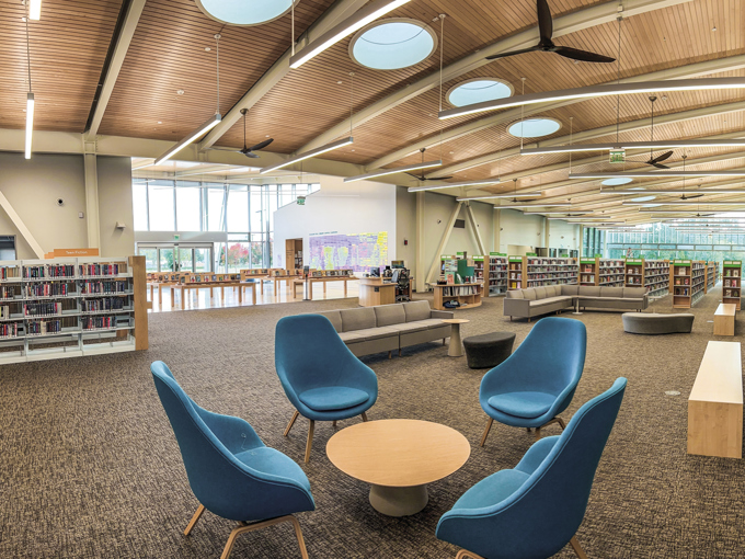 L'espace principal de la bibliothèque